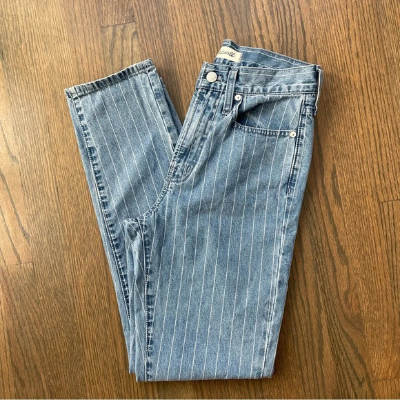 Madewell The Tall Perfect Vintage Jean: Pinstripe Edition Size 25T Style L4625 - Picture 2 of 8